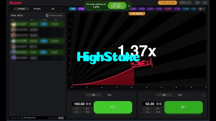 available types of HighStake bet including pre-match live express and system bets